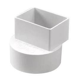 NDS HIPS Offset Downspout Adapter 2X3 in. Downspout X 4 in. S&D Hub