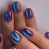 Resweky Short Medium Square False Nails French Print on Nails