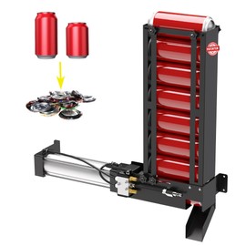 ATINY Pneumatic Can Crusher, Air Power Can Crusher Wall Mounted with Hopper, Soda Beer Aluminum Automatic Can Smasher 12oz 16oz,Eco-Friendly Recycling Tool (Bronze)