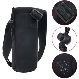 Trail maker Neoprene Insulated Water Bottle Carrier Sleeve with Strap, 16-32 oz. Bottles, Perfect for Plastic, Glass, Stainless Steel Bottles and Cans for Beach, Biking, Hiking, Walking