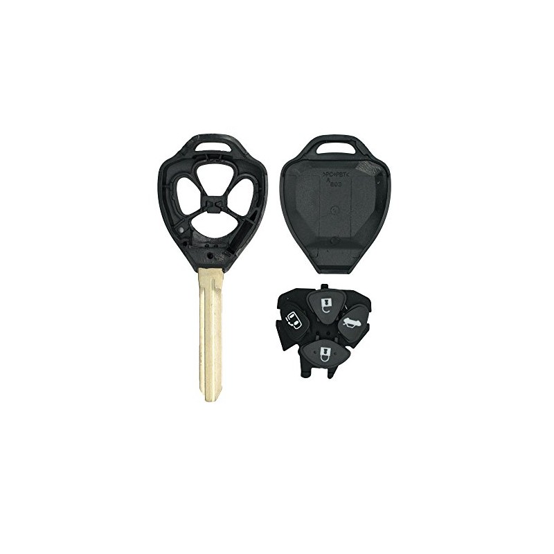 BROVACS Replacement Key Shell Compatible with TOYOTA 4 Button Keyless