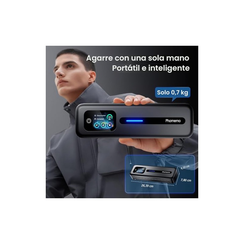 Phomemo Impresora Porttil Con Pantalla Tctil, Mini Impresora Porttil sin