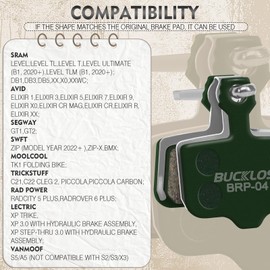 BUCKLOS 25PC Bike Disc Brake Pads-Bicycle Disk Brake Pads for Sram Avid Elixir E1 E3 E5 E7 E9 ER ER CR Mag Level TL T Sram XX X0 X7 X9 XXWC DB1 DB3 DB5 for MTB/Ebike/Road Bike/Scooter(Ceramic)