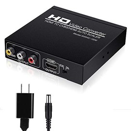NEWCARE HDMI to RCA and HDMI Adapter Converter, 3RCA CVBS AV Composite Video Audio Adapter/Splitter, with PowerAdapter Support 1080P, PAL, NTSC, for HD TV, Older TV,Camera, Monitor, etc(Black)