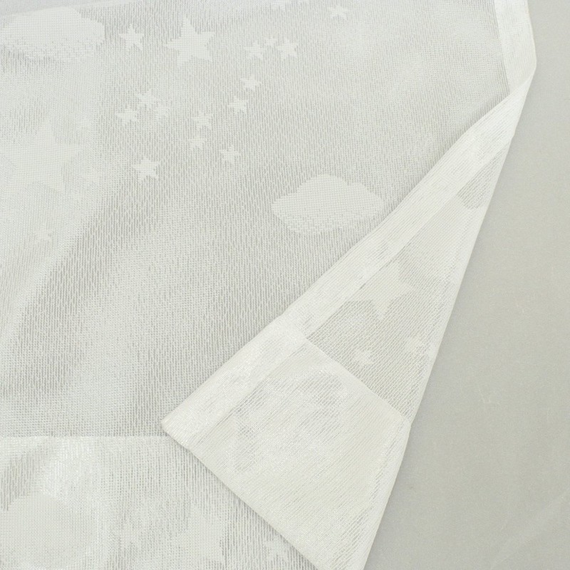 Nebula Pattern Lace Curtain Set of 2 (Mirrer, UV Protection,