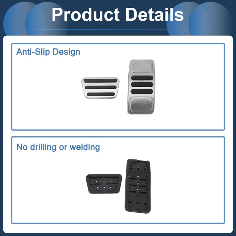 PARSLUCK 2 Pcs Automatic Foot Pedal Pads Foot Accelerator Pedal