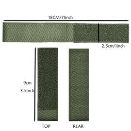 Molle Patch Panel Straps, Tactical Patches Display Board Hook and Loop Patch DIY Molle Attachment for Backpack Vest Pouch 3-inch High Patch Badges (Black)