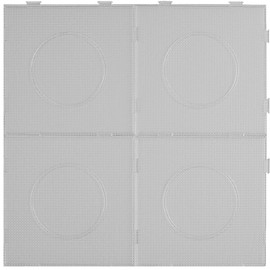 ZLLBTMO 4PCS 2.6MM Fuse Beads Boards Large Square Clear Plastic Pegboards Kits Iron Beads DIY Make Craft with 5 Ironing Paper