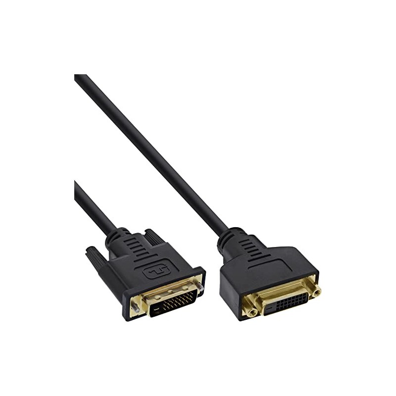 InLine 2m Premium 24+1 Male to Female Dual Link Gold