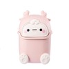 Plastic Trash can Creative Mini Desktop Trash can with lid