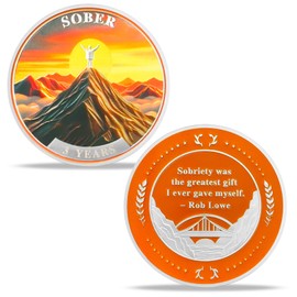 3 Year Sobriety Coin Gifts | Embrace The Sun AA Chip Medallion with Inspirational Quote | Narcotics Alcoholics Anonymous Anniversary Sobriety Gifts for Men Women in Recovery