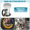 A ABSOPRO Car Brake Line Fitting Adapter 1.26" Length M14x1.5