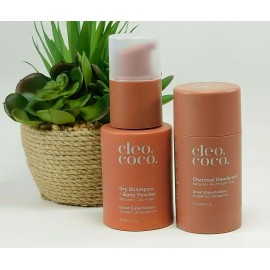 Cleo & Coco Charcoal Deodorant & Dry Shampoo Body Powder Grapefruit Bergamot New