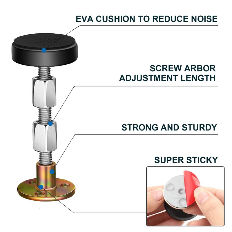 Krisler Headboard Stoppers for Wall, Adjustable Iron Bed Frame Anti-Shake