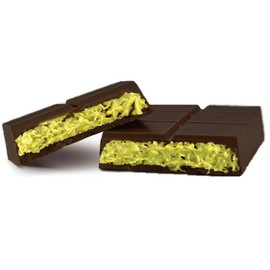 Bitter Dubai Chocolate Bar Pistachio I Viral Knafeh Chocolate Bar with Pistachio Cream and Kataifi (3.17 Ounces, Bitter)