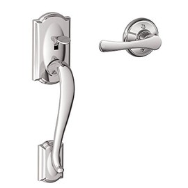 Schlage FE285 CAM 625 VLA Camelot Trim Lower Half Front Entry Handleset with Avila Lever, Bright Chrome