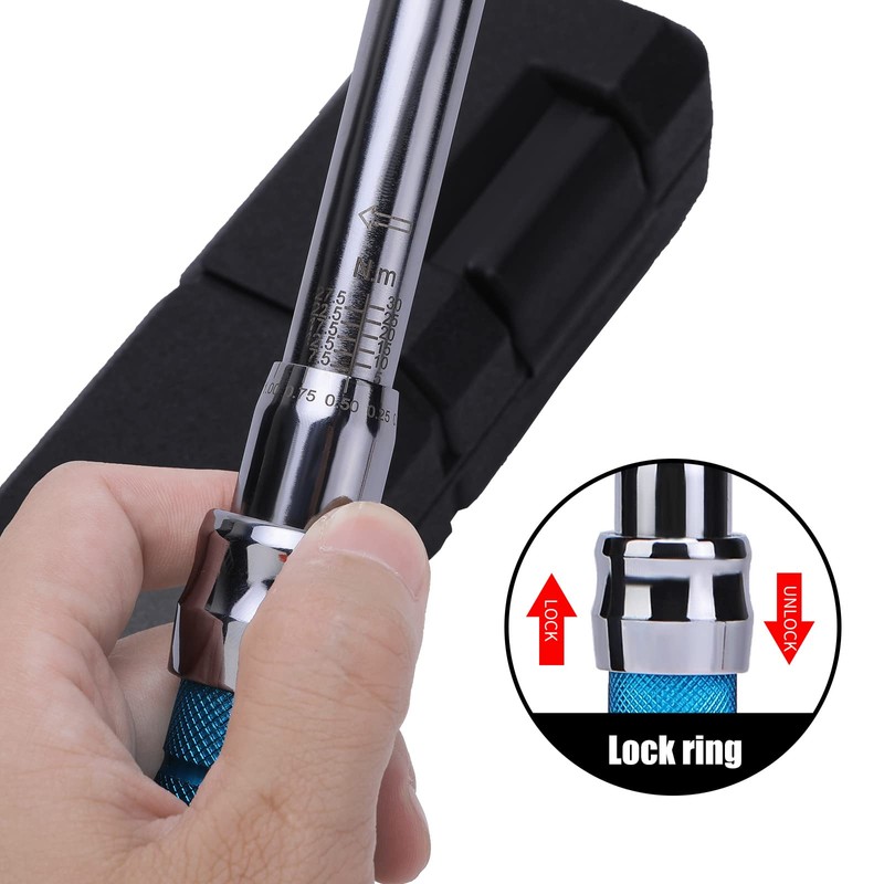 COTOUXKER Adjustable Torque Wrench, 5 to 30 Nm 30mm Open