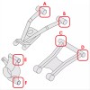 Caltric 5439270 5438895 5438902 1543326 Rear Control Arm & Knuckle