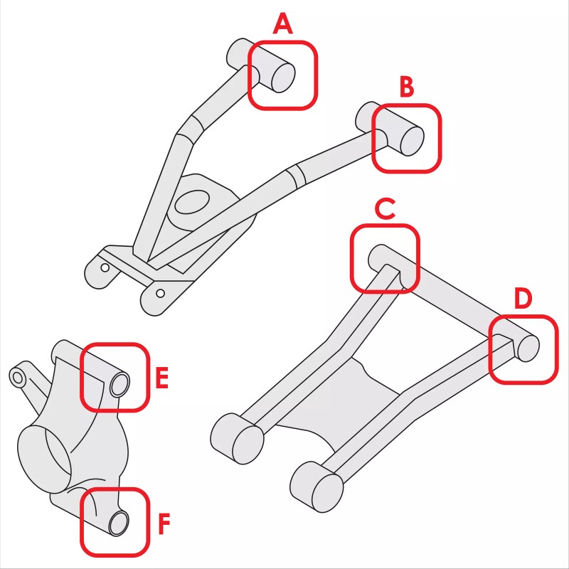 Caltric 5439270 5438895 5438902 1543326 Rear Control Arm & Knuckle