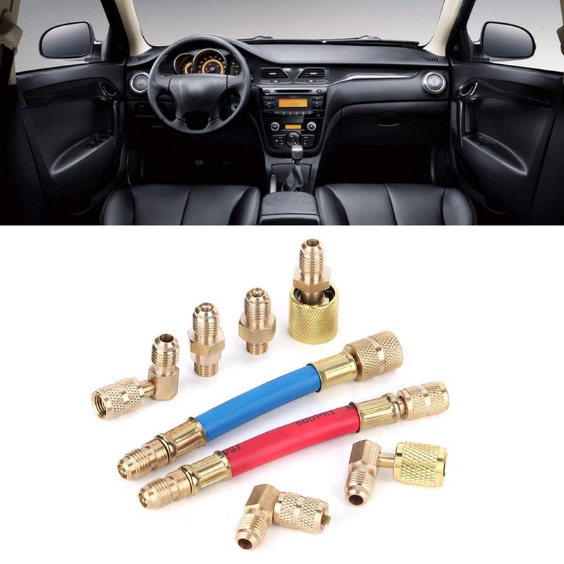 Cooling Connection Adapter Kit, Qiilu Car Air Conditioning Cooling, 8