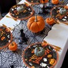 24 Pcs Happy Halloween Party Disposable Paper Plates Cute 9