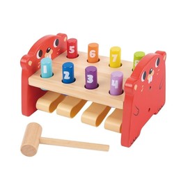 Tooky Toy Wooden Block Number Whack-A-Mole Game: Fun Number Whack-A-Mole Game for Kids