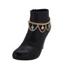 Women Weekend Fashion Boot Bracelet Gold Metal Chain Shoe Turquoise