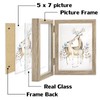 ORIVAN Double 5x7 Picture Frame Hinged Frame Vertical MDF Wood
