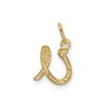 Jewelry Affairs 14K Yellow Gold Script Initial Letter Charm Pendant