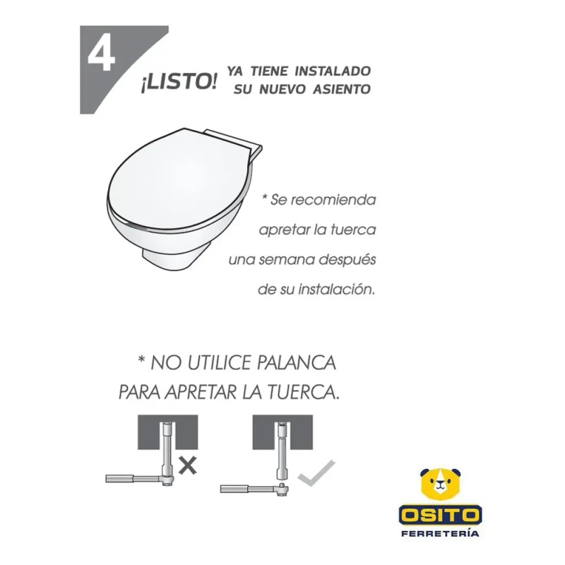 Juego De Tornillos Para Asiento Wc Pm96 Cabeza Cuadrada