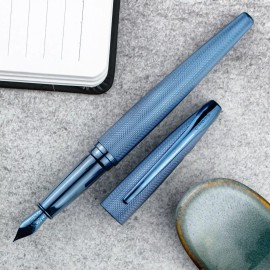 Cross ATX Fountain Pen, Matte Blue PVD, New in Box - Fine