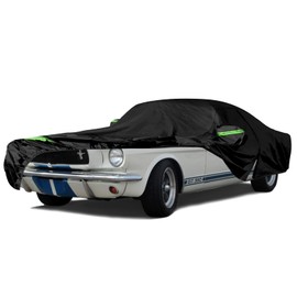 Waterproof Car Cover Replace for 1964-1978 Ford Mustang, 6 Layers All Weather Custom-Fit Mustang Full Car Covers with Zipper Door for Snow Rain Dust Hail Protection (1964-1978)