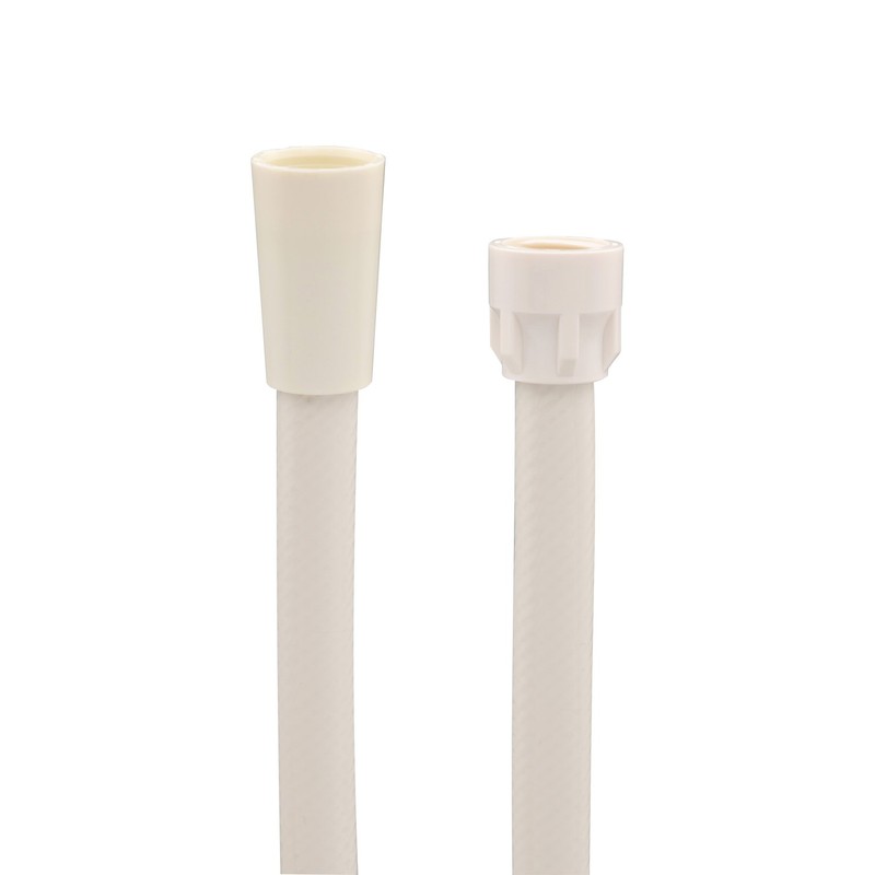 367-710 カクダイ シャワホース(1.6m) 樹脂アダプター Cクリーム 1761ai 白 ホース径:内径11×外径16mm、長さ:1.6m