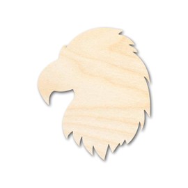Unfinished Wood Eagle Head Shape | DIY Craft Cutout | up to 46" DIY 3" / 1/4"