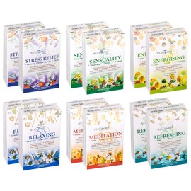 Stamford 37360 Aromatherapy Variety Set Incense Cones-12 Packs x 15 Cones, Black, One Size