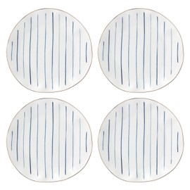 Lenox Blue Bay Stripes 4-Piece Dinner Plate Set, 4 Count