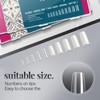 krofaue Nail Tips Lady French Style Acrylic Artificial Half Cover