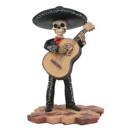 HomDEc Black Mariachi Band Skeleton Folk Music Bass Player Day of The Dead