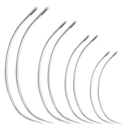 EASONGEE 80pcs Curved Needle Set, 4 Sizes Curved Sewing Needles, 2" 2.5" 3" 3.5" Hand Sewing Curved Needles Repair Kit for Crafts DIY Hand Sewing Upholstery Carpet Leather Canvas Repair