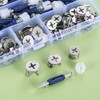 125 Pcs 3-in-1 Furniture Connector Hardware Fixings Set: Eccentric Cam