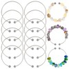 Framendino, 12 Pack Ball Opening Adjustable Wire Blank Beadable Bracelet