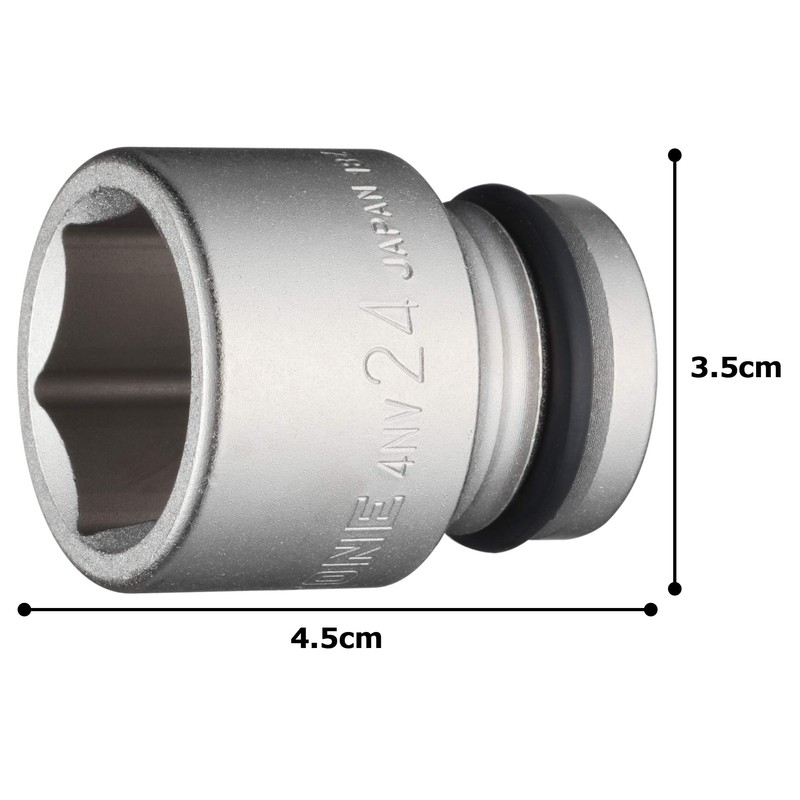 TONE Impact Socket 4NV-24 Insertion Angle 1/2 inch (12.7 mm)