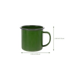Tofficu 5pcs Enamel Camping Mug Small Vintage Iron Mugs Tea Mug with Handle Mini Wine Cup Multi- functional Enamel Mugs ( Assorted Color )