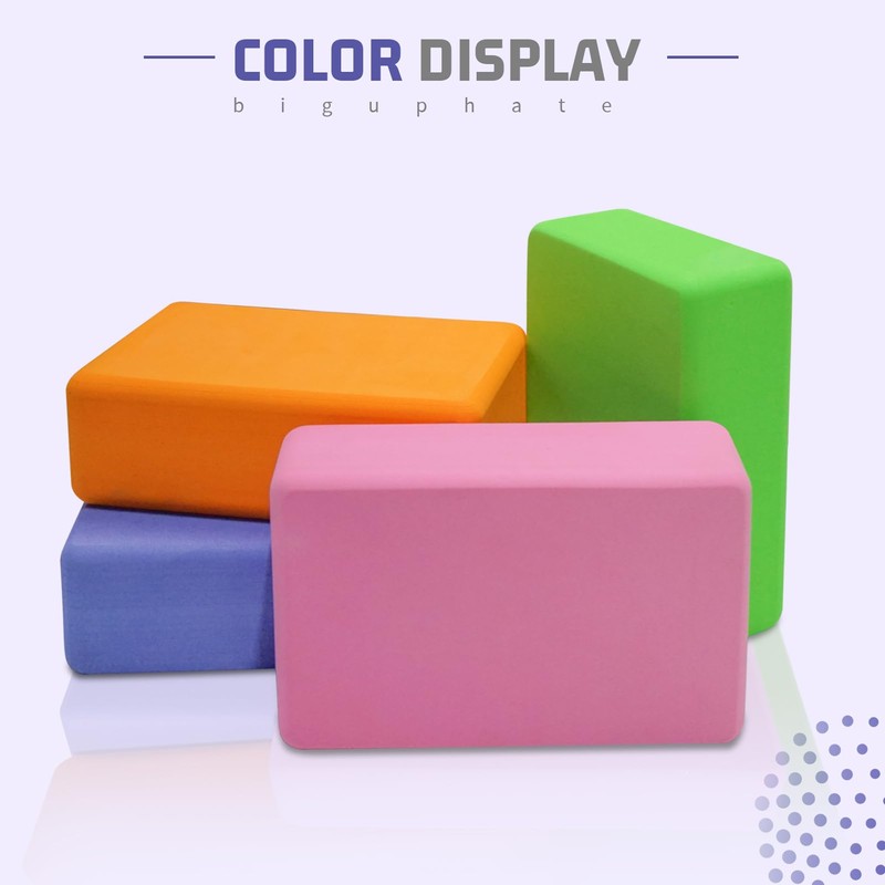 Yoga Blocks Set of 2, Yoga Bricks Supportive EVA Foam