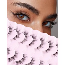 Ukrizi False Eyelashes Cat Eye Lashes Wispy Lashes Fake Lashes Natural Lashes Fake Eyelashes Natural Eyelashes Mink Lashes UP14