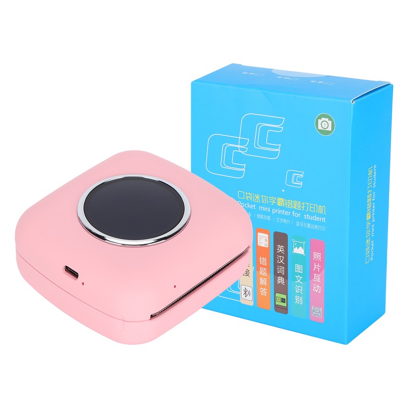 Mini Pocket Printer Bluetooth Thermal Portable Student Wrong Exercise Photo