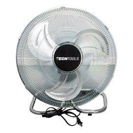 Techtools Ventilador Aspas Metal 18 Pulgadas De Pedestal 3 En 1 70 W Estructura Negro Aspas Plateadas Diámetro 18   Frecuencia 60 Hz