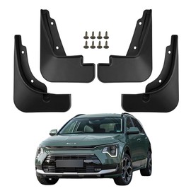 ANSUGGG Mud Flaps for 2023 2024 2025 Kia NIRO Hybrid Mud Guards Splash Guards No Drilling Required Front & Rear SUV Set of 4PCS Black Heavy Duty Compatible with NIRO EV MudGuards Exterior Accessories