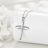 VONALA Silver Cross Necklace for Women Infinity Heart Cross Pendant