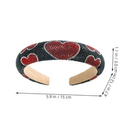 Beavorty Fashionable Rhinestone Headband for Women Elegant Hair Styling Tool with Heart Design Day Hold for Special Occasions and Everyday Wear